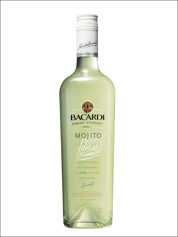 Bacardi mojito ready to serve