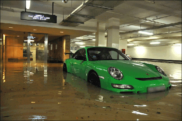 Parking Garage With Luxury Cars Flooded Twisted Lifestyle